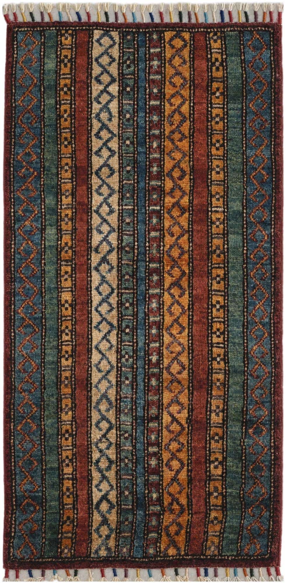 1' 7 x 3' 3 Hand Knotted Kazak Rug