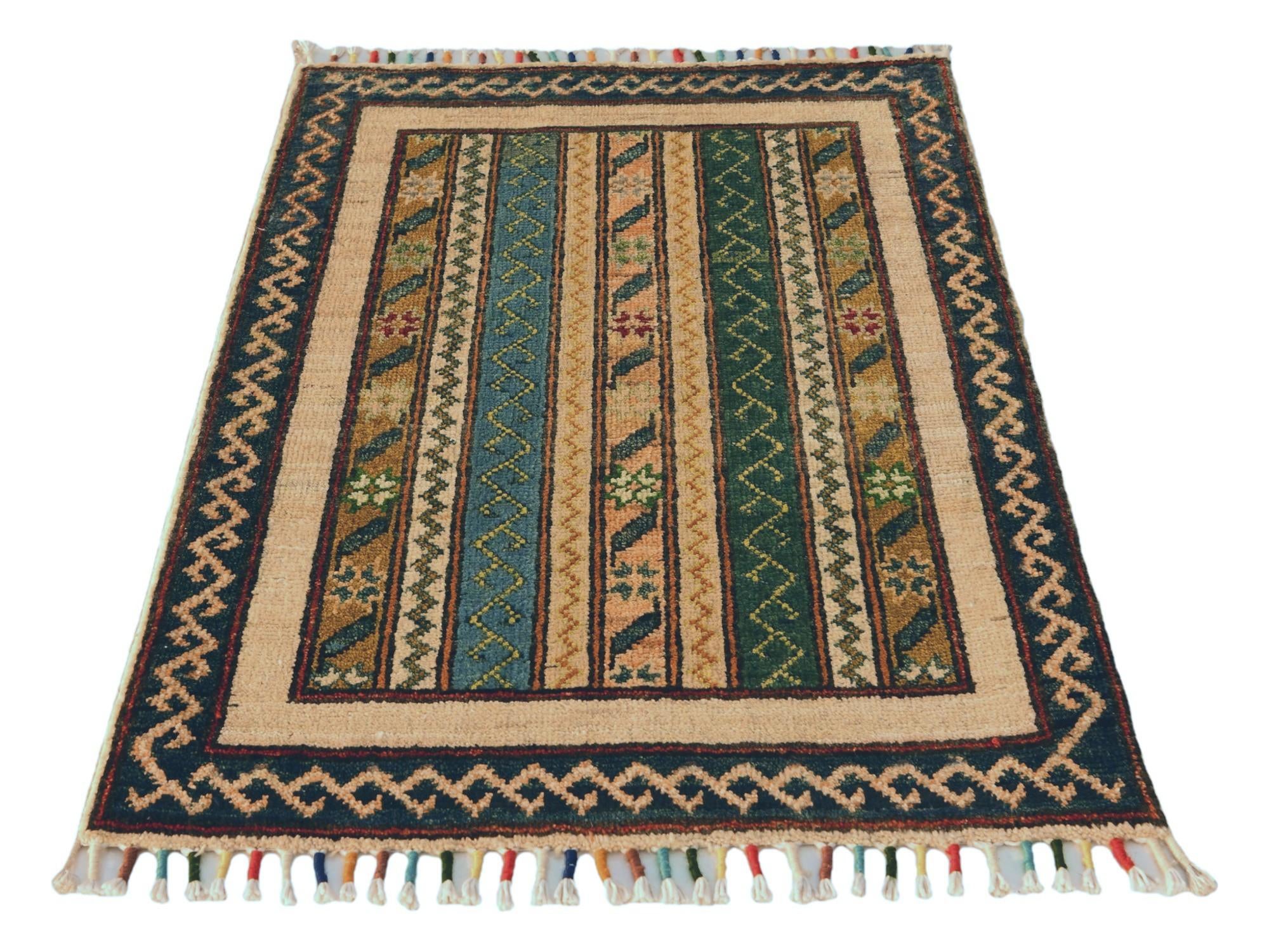 2' x 2' 10 Hand Knotted Kazak Rug