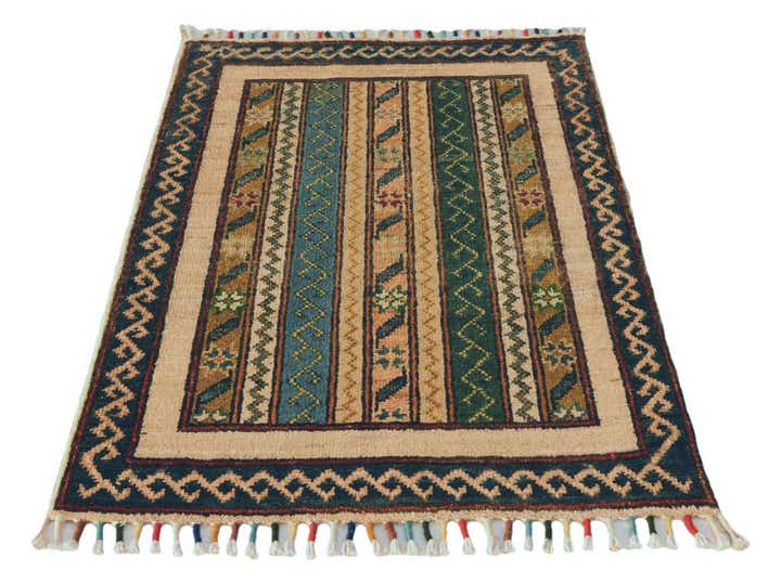 2' x 2' 10 Hand Knotted Kazak Rug