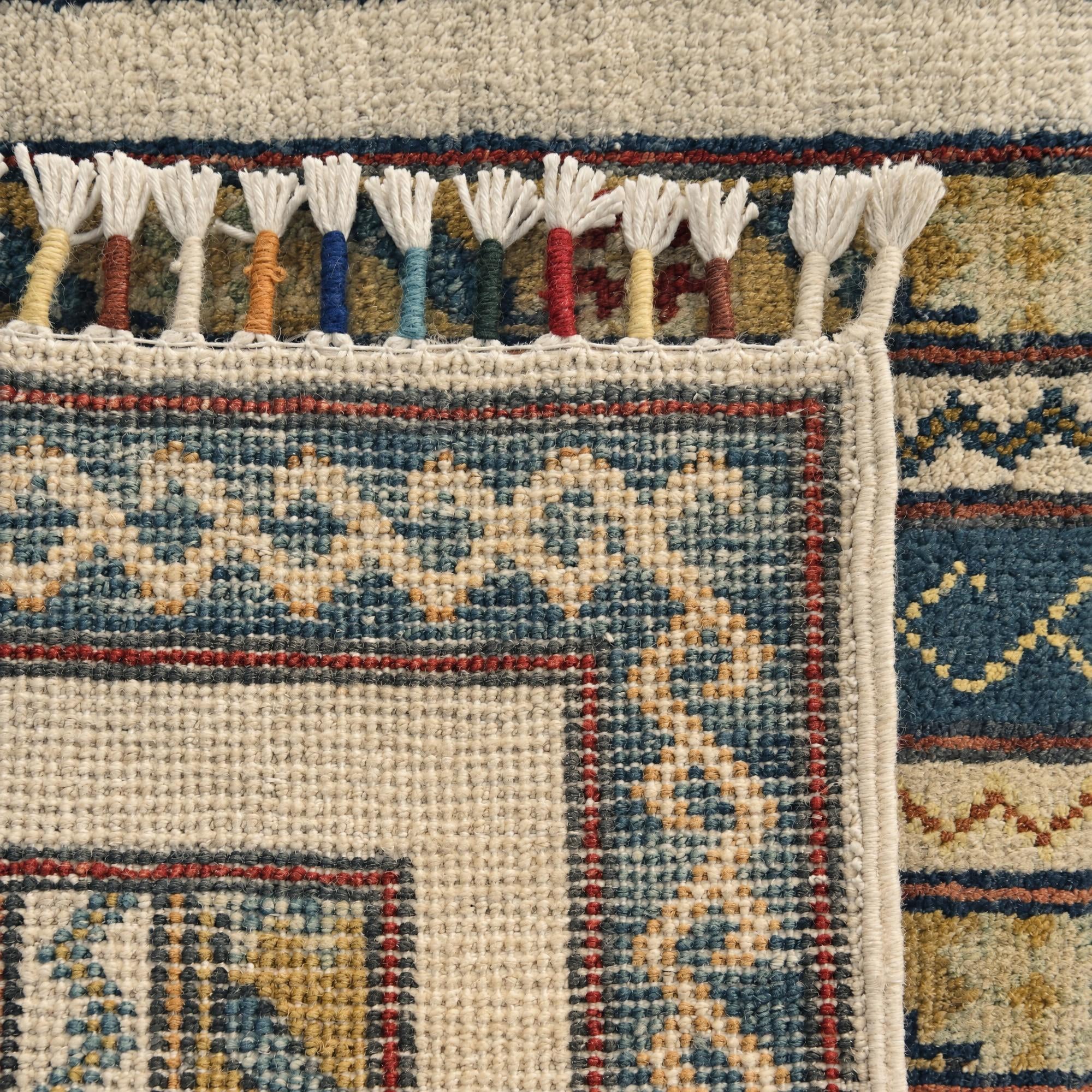 60cm x 85cm Hand Knotted Kazak Rug