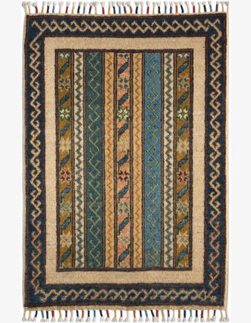 2' x 2' 10 Hand Knotted Kazak Rug