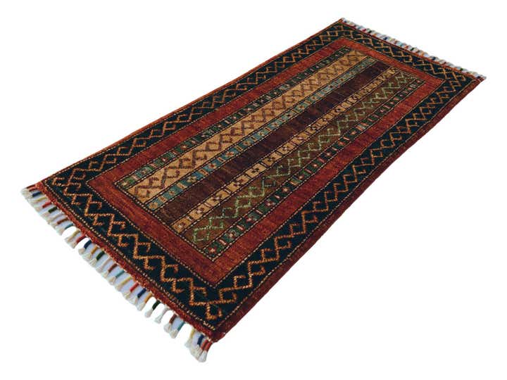 1' 7 x 3' 3 Hand Knotted Kazak Rug