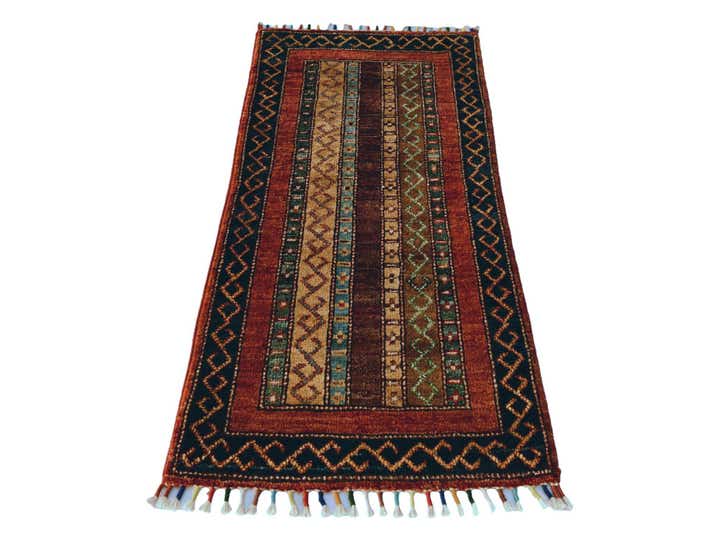 1' 7 x 3' 3 Hand Knotted Kazak Rug