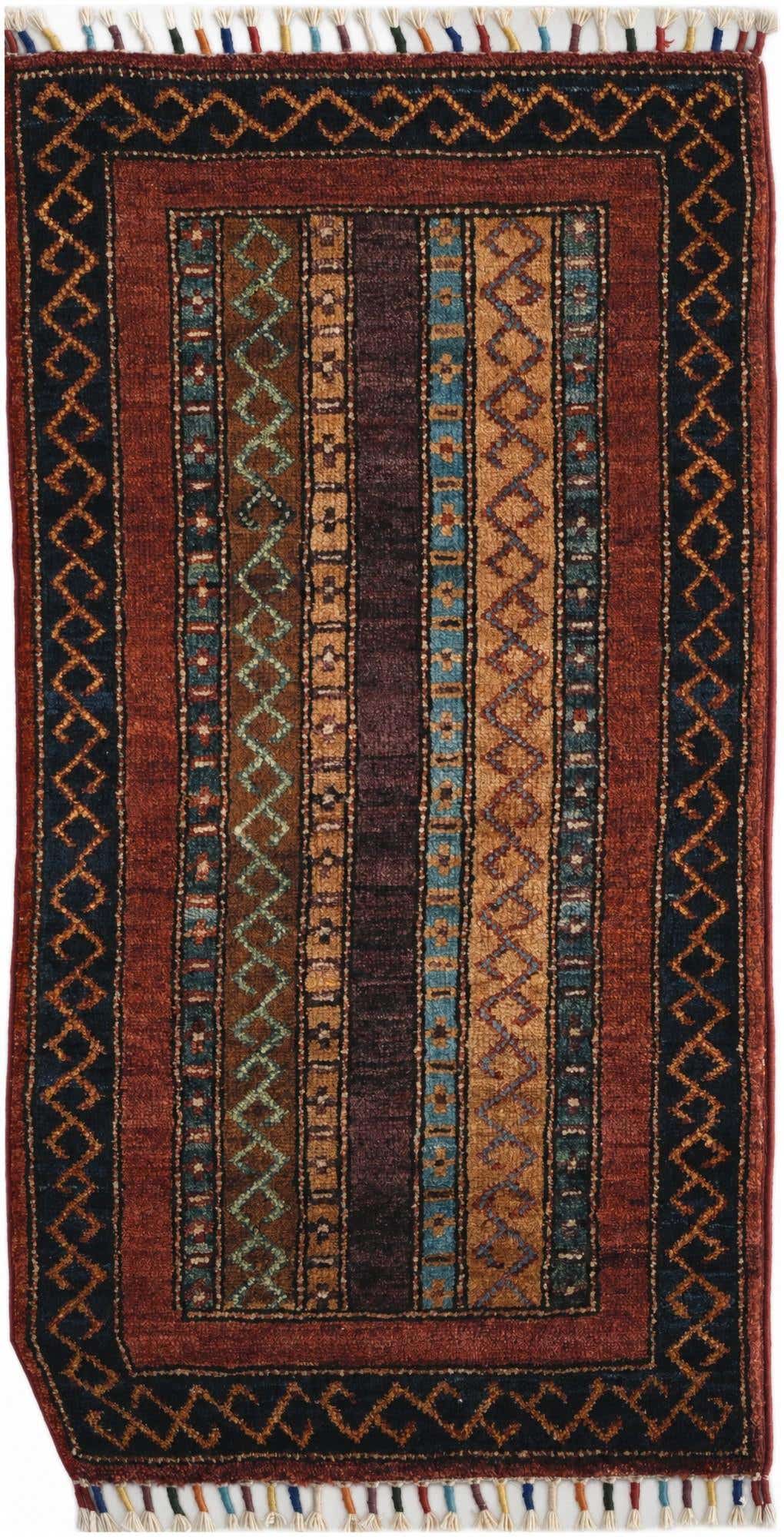 1' 7 x 3' 3 Hand Knotted Kazak Rug