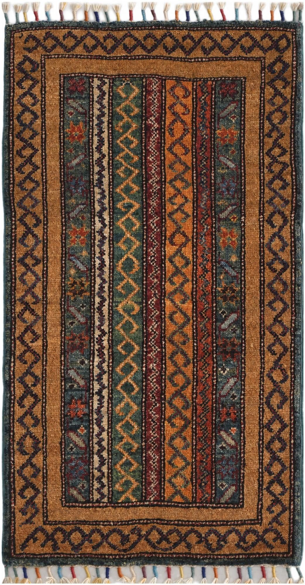 1' 8 x 3' 3 Hand Knotted Kazak Rug