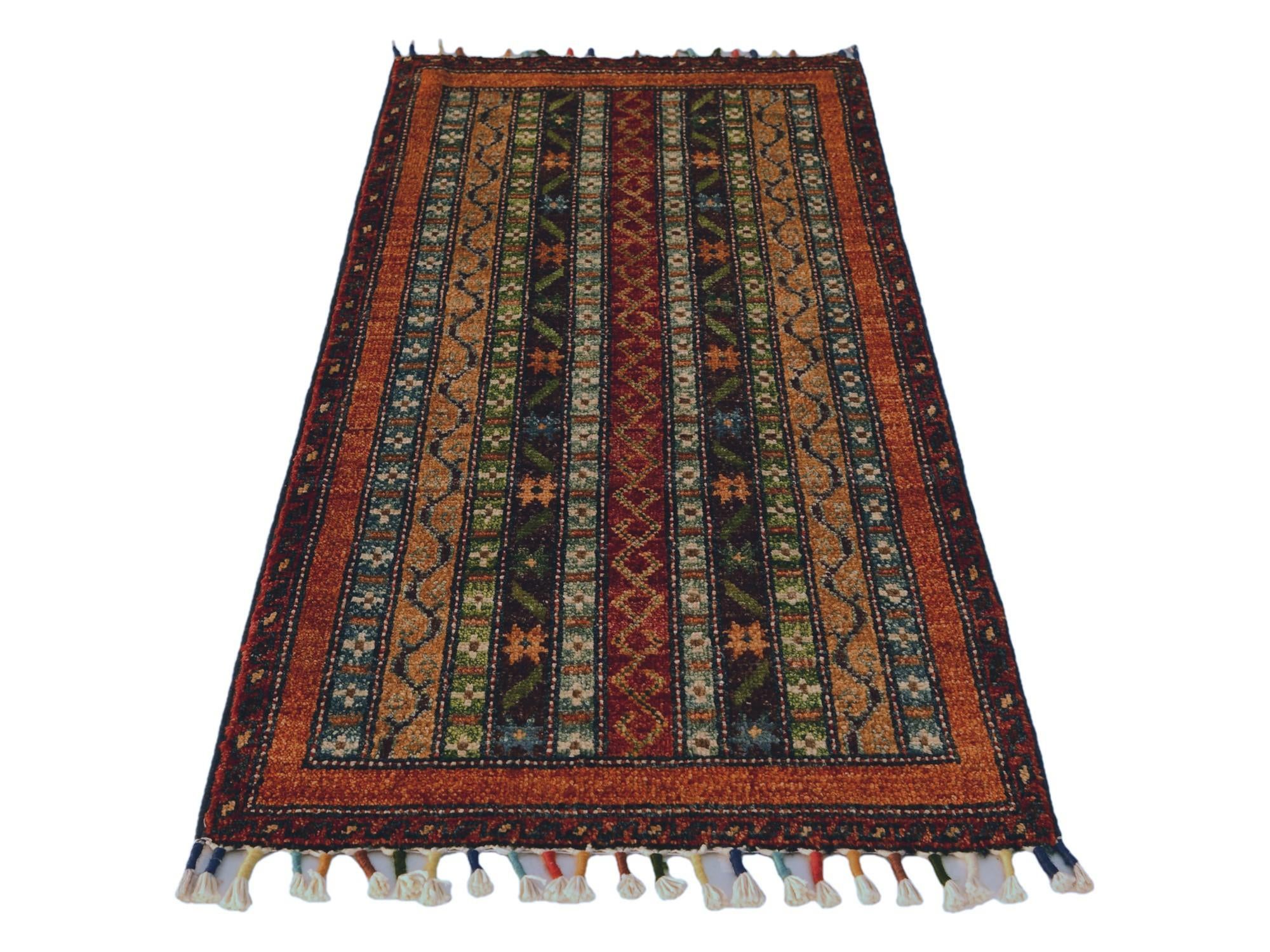 1' 8 x 3' 4 Hand Knotted Kazak Rug