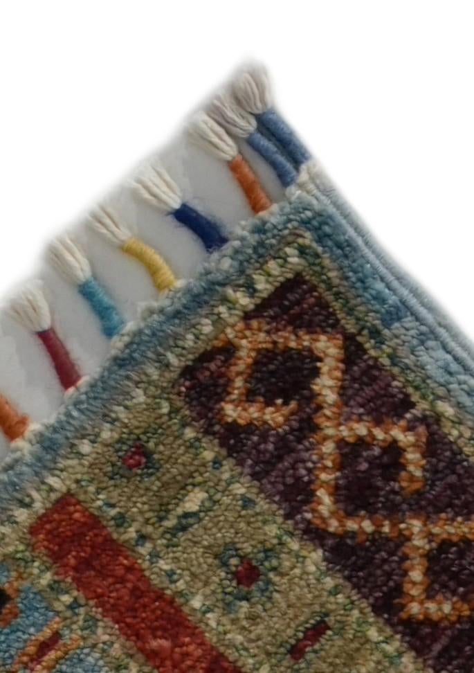 1' 7 x 3' 3 Hand Knotted Kazak Rug