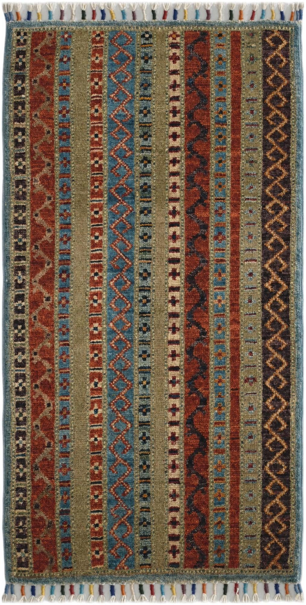 1' 7 x 3' 3 Hand Knotted Kazak Rug