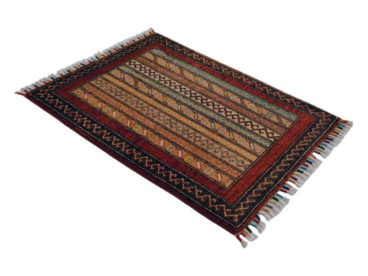 Detail image of 2' x 2' 9 Hand Knotted Kazak Rug
