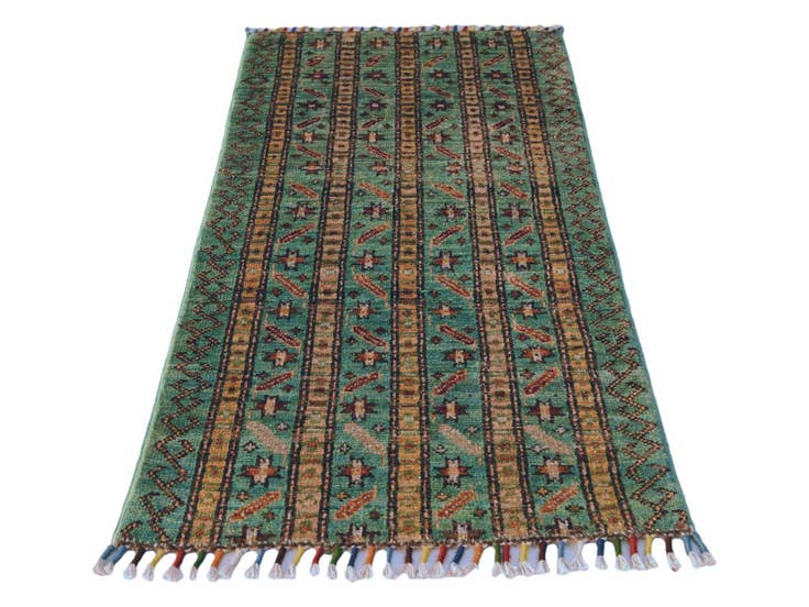 Detail image of 1' 8 x 3' 2 Hand Knotted Kazak Rug