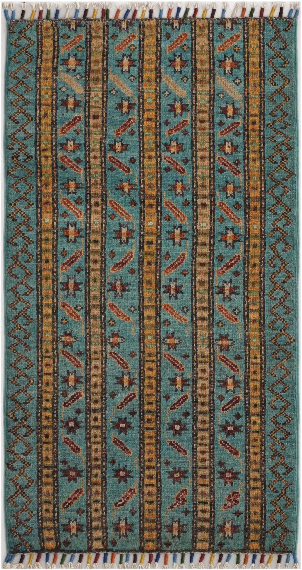 1' 8 x 3' 2 Hand Knotted Kazak Rug