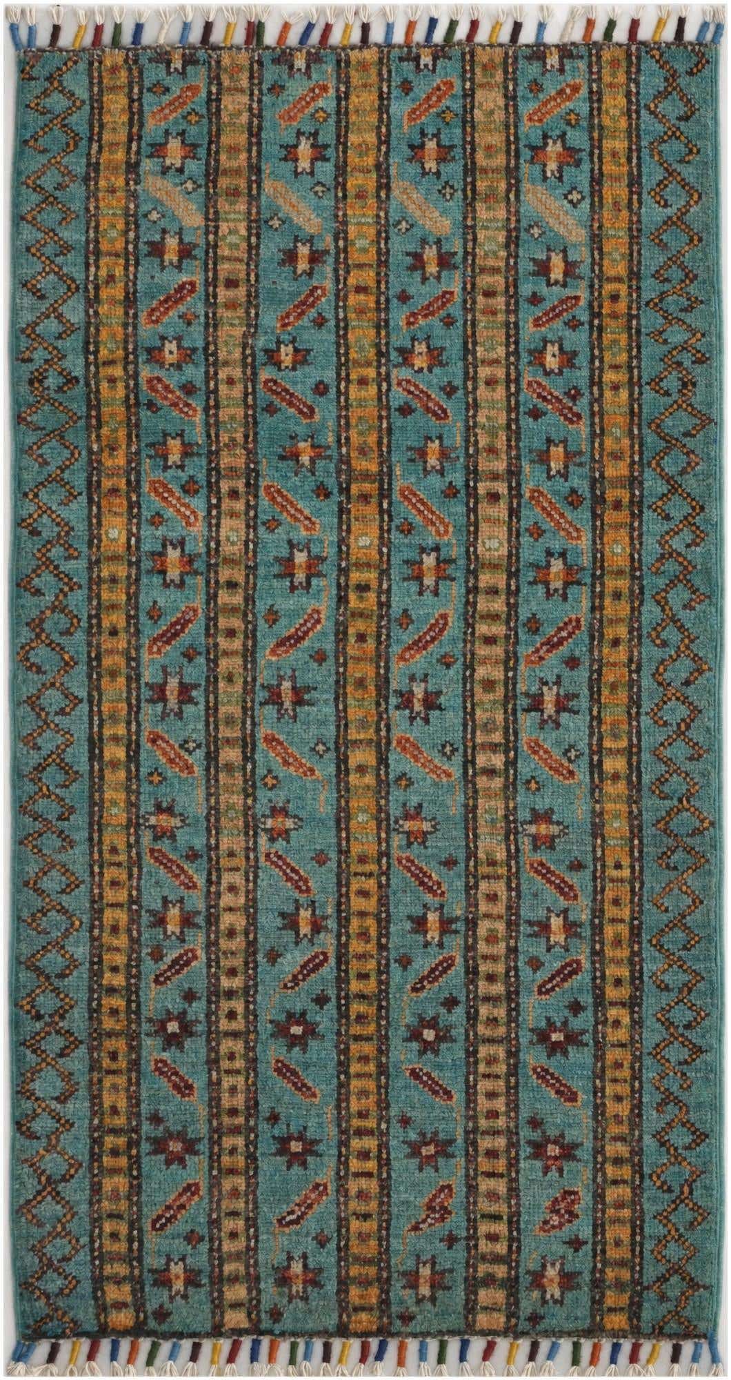 1' 8 x 3' 2 Hand Knotted Kazak Rug