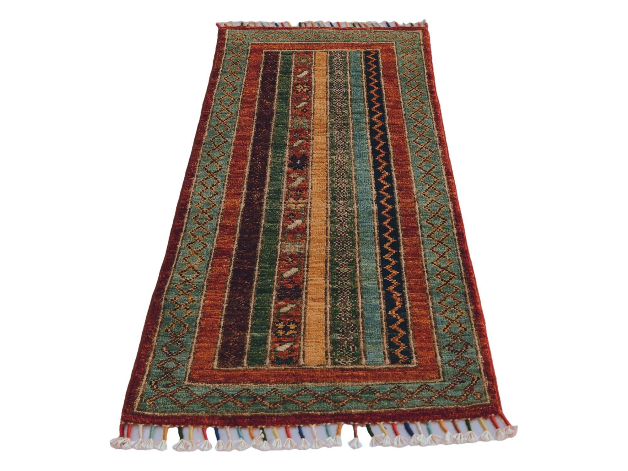 1' 8 x 3' 4 Hand Knotted Kazak Rug