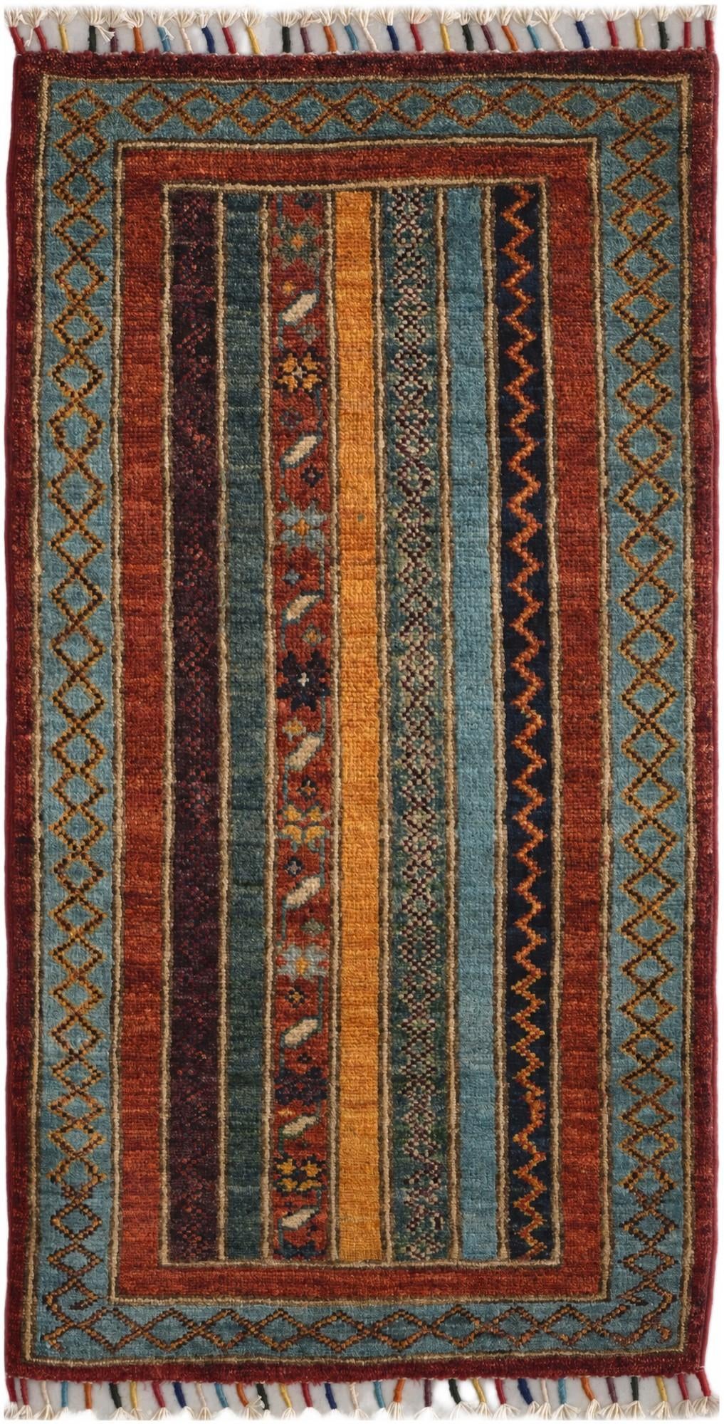 1' 8 x 3' 4 Hand Knotted Kazak Rug