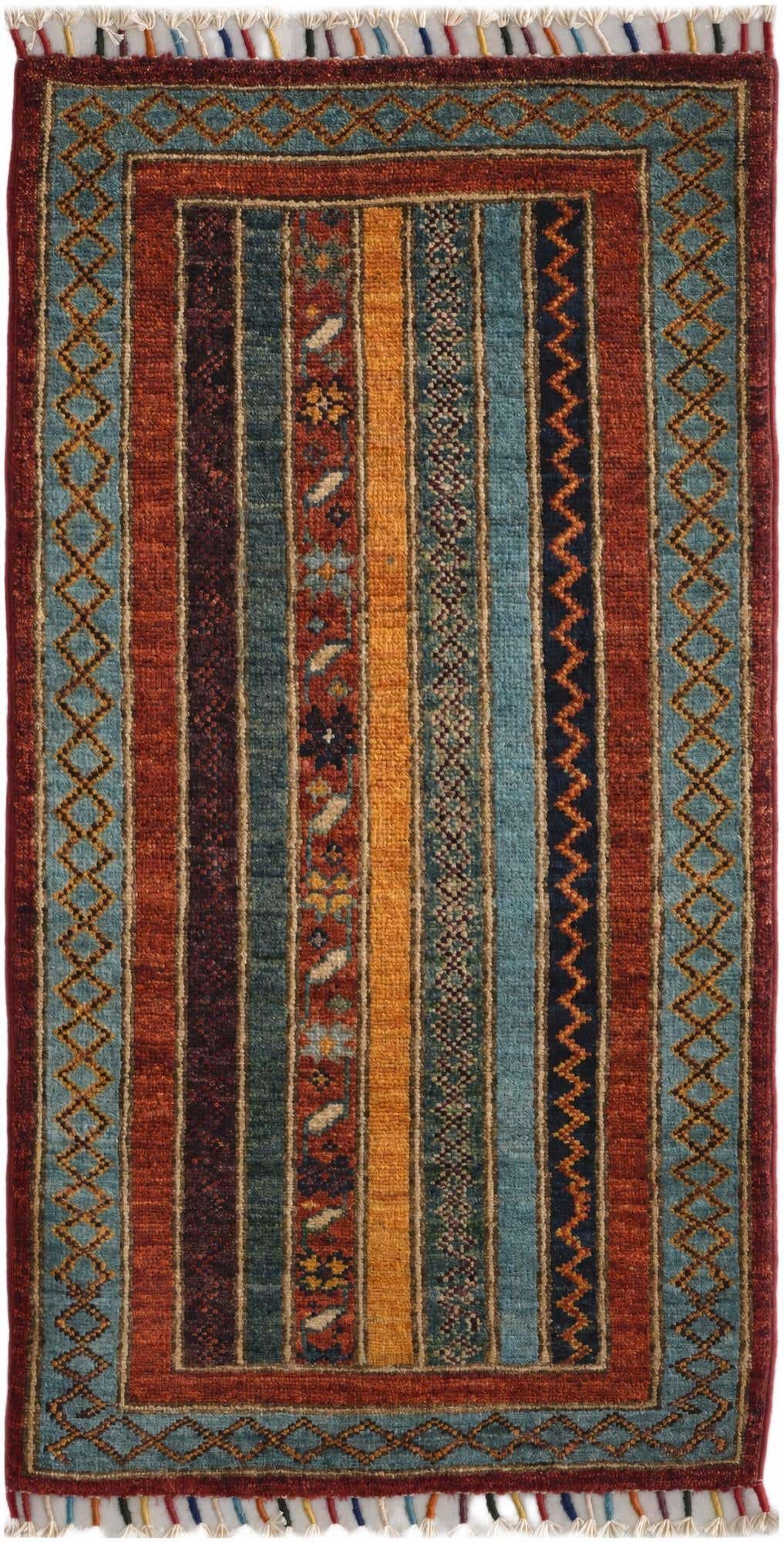 1' 8 x 3' 4 Hand Knotted Kazak Rug