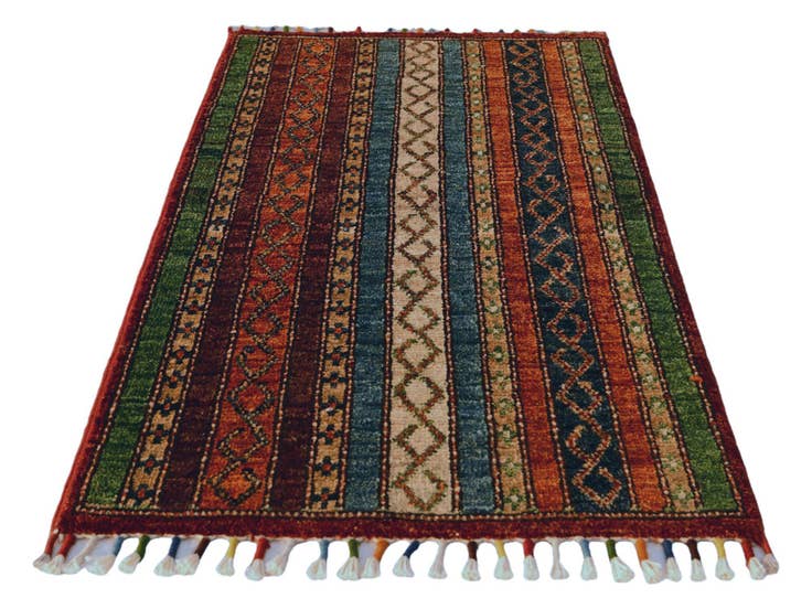 Detail image of 1' 9 x 3' 3 Hand Knotted Kazak Rug