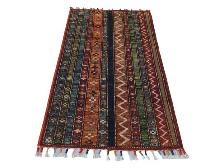 1' 8 x 3' 4 Hand Knotted Kazak Rug