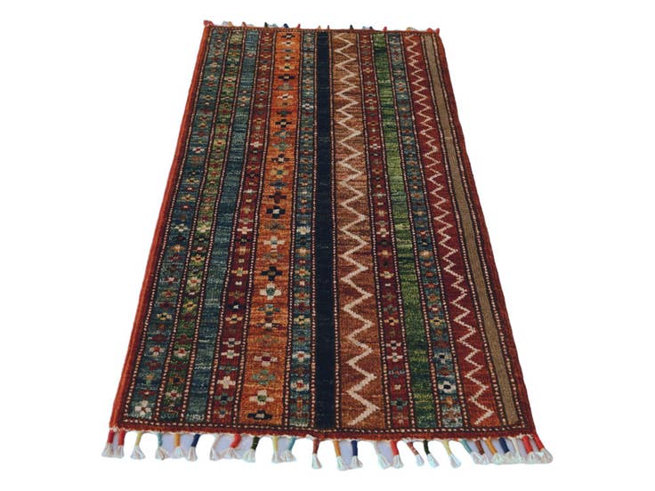 Detail image of 1' 8 x 3' 4 Hand Knotted Kazak Rug
