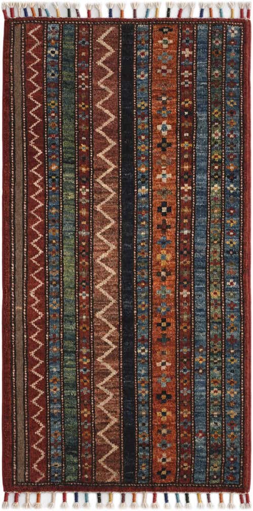 1' 8 x 3' 4 Hand Knotted Kazak Rug