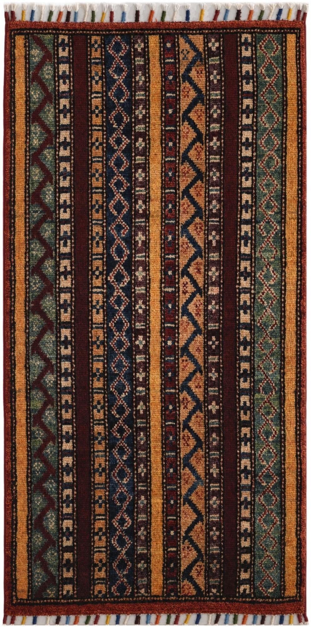 1' 8 x 3' 4 Hand Knotted Kazak Rug