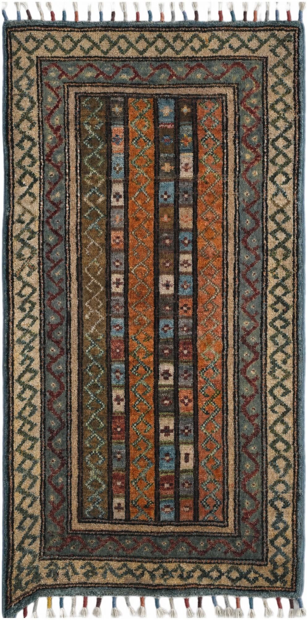 1' 8 x 3' 3 Hand Knotted Kazak Rug