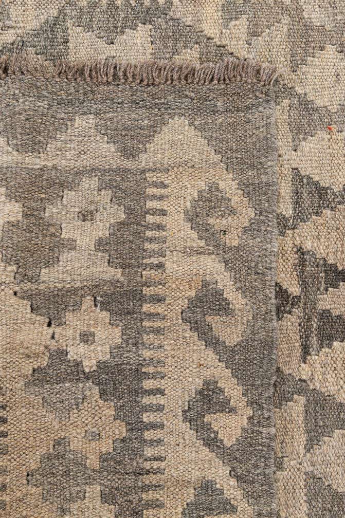 4' 1 x 5' 10 Hand Woven Kilim Maymana Wool Rug