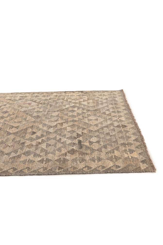 4' x 5' 10 Hand Woven Kilim Maymana Wool Rug