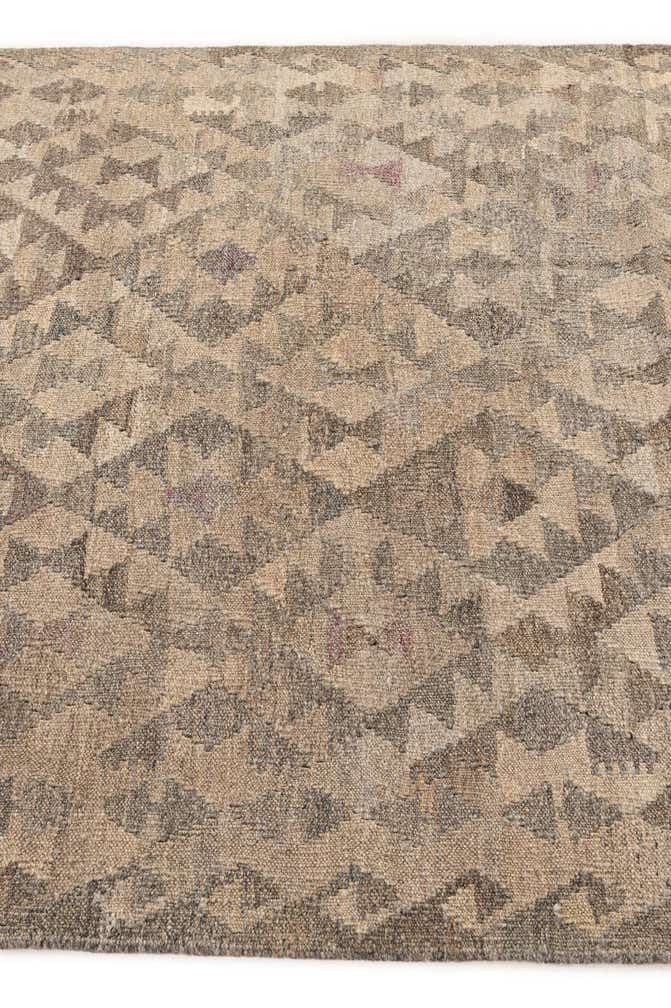 4' x 5' 10 Hand Woven Kilim Maymana Wool Rug