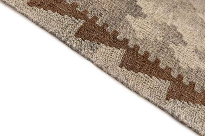 4' 6 x 5' 11 Hand Woven Kilim Maymana Wool Rug