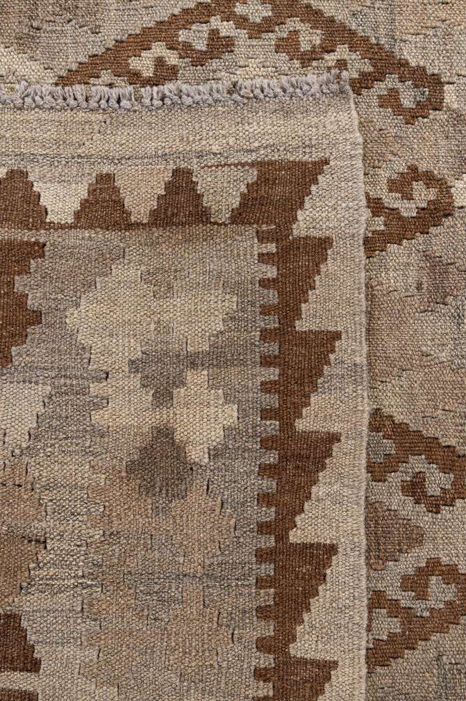 4' 6 x 5' 11 Hand Woven Kilim Maymana Wool Rug