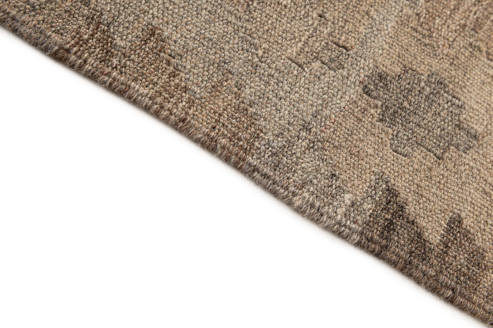 5' 3 x 6' 9 Hand Woven Kilim Maymana Wool Rug