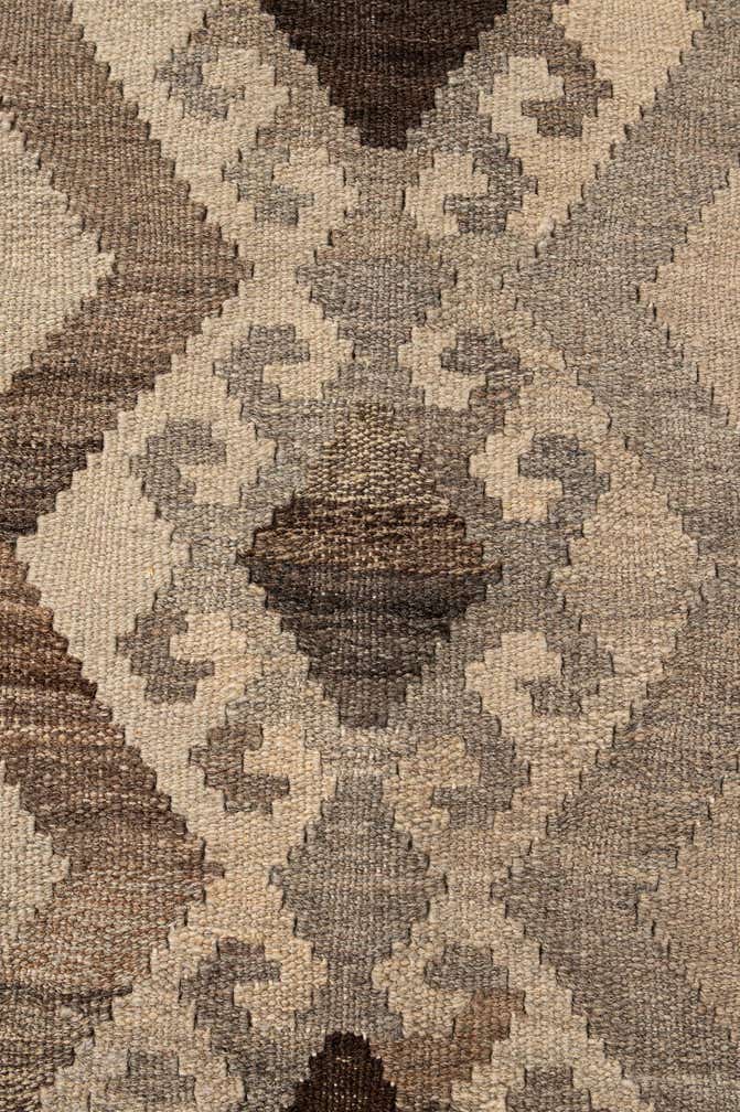 5' 3 x 6' 9 Hand Woven Kilim Maymana Wool Rug