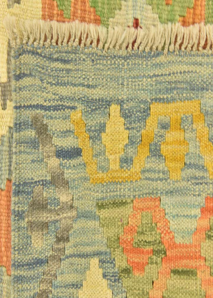 2' 10 x 4' 2 Hand Woven Kilim Maymana Wool Rug