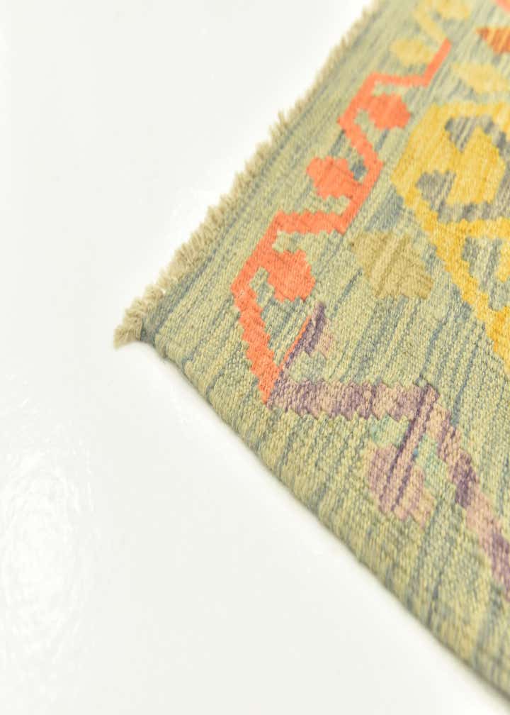 2' 10 x 4' 2 Hand Woven Kilim Maymana Wool Rug