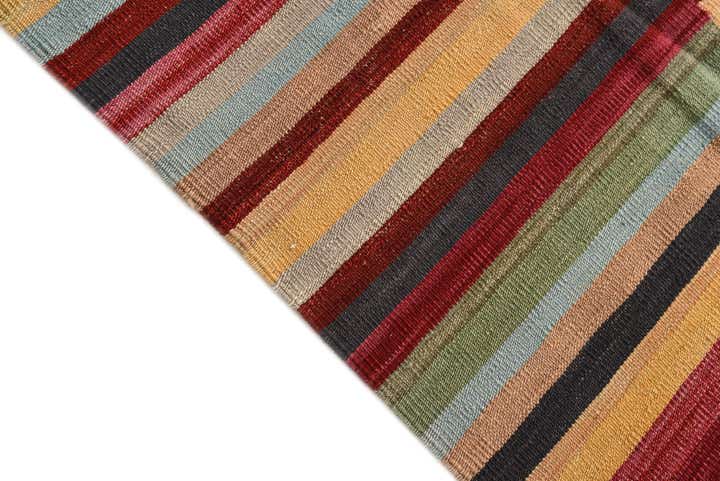 7' 1 x 9' 6 Hand Woven Kilim Modern Wool Rug