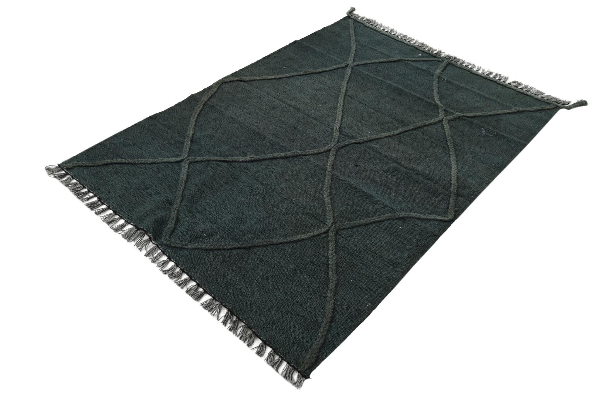 3' 5 x 4' 11 Hand Woven Kilim Modern Wool Rug