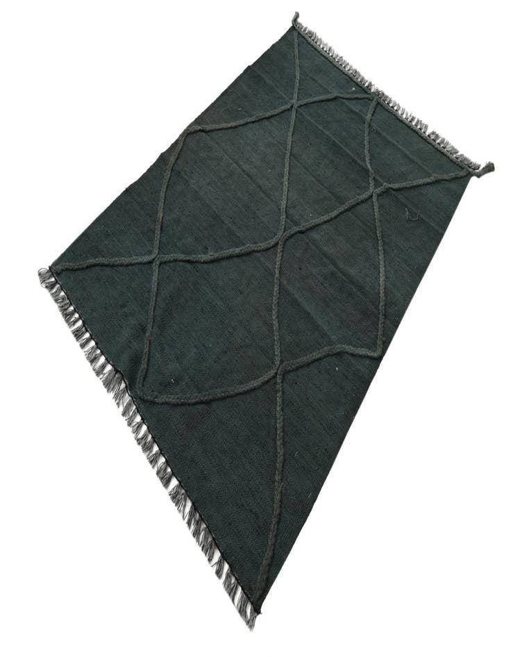 Detail image of 3' 5 x 4' 11  Hand Woven Kilim Modern Wool Rug