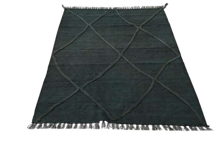 3' 5 x 4' 11 Hand Woven Kilim Modern Wool Rug
