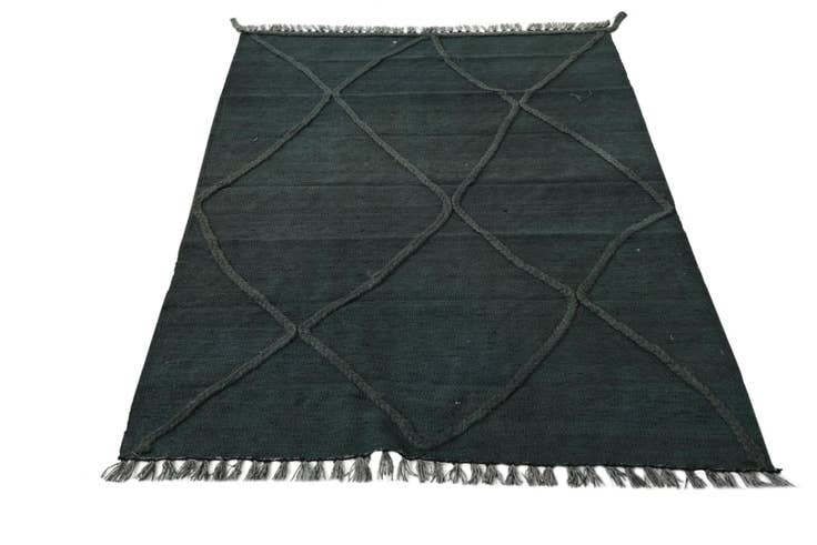 Detail image of 3' 5 x 4' 11 Hand Woven Kilim Modern Wool Rug