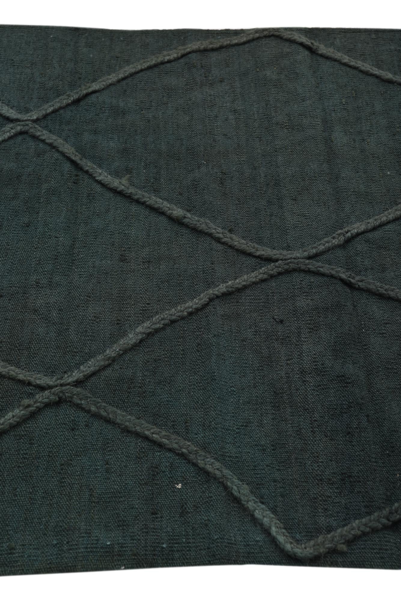3' 5 x 4' 11 Hand Woven Kilim Modern Wool Rug
