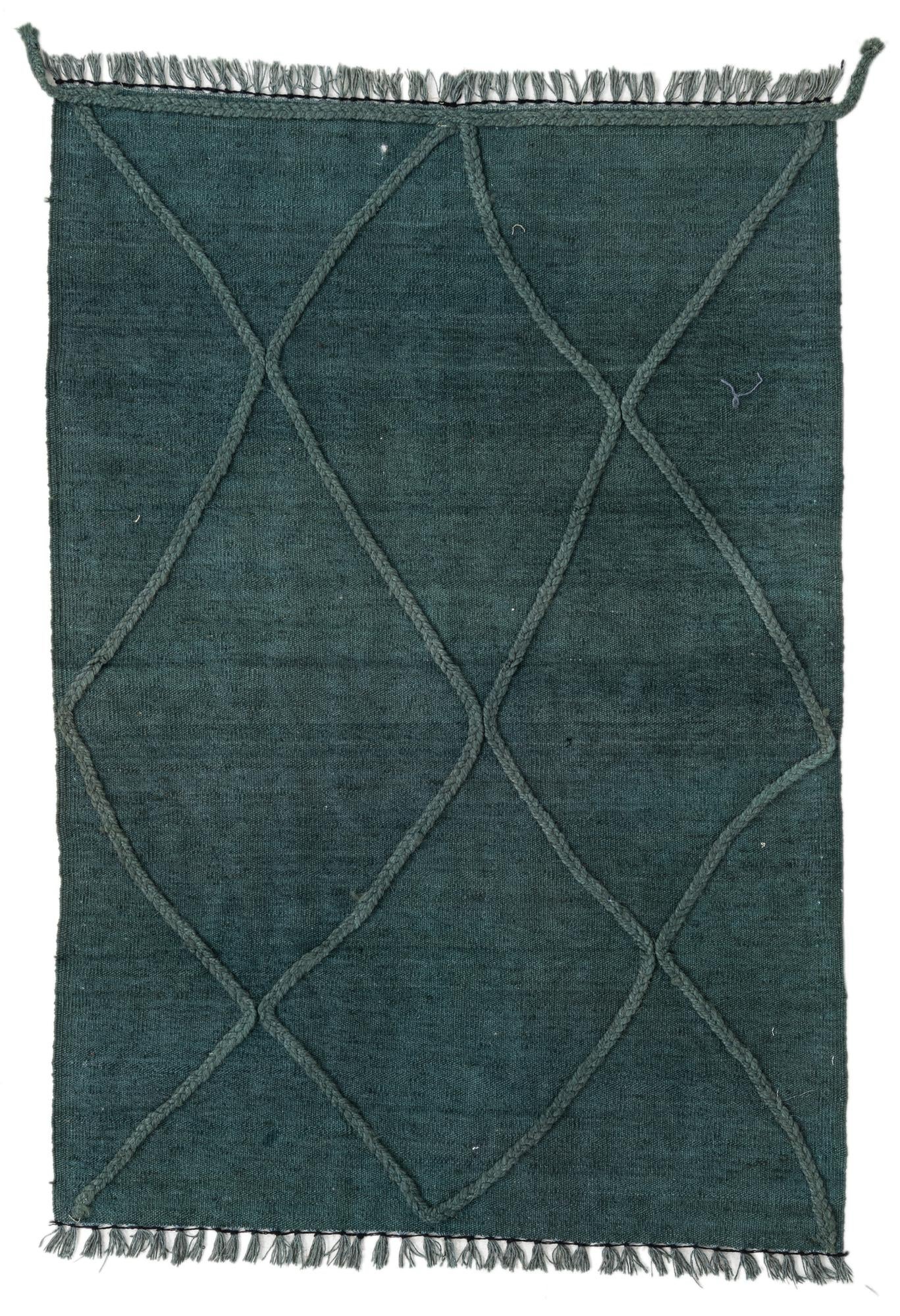 3' 5 x 4' 11 Hand Woven Kilim Modern Wool Rug