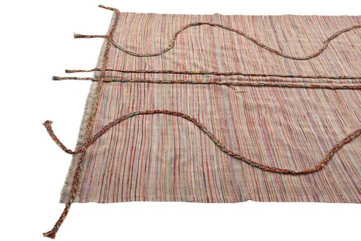 5' 2 x 8' 1 Hand Woven Kilim Modern Wool Rug