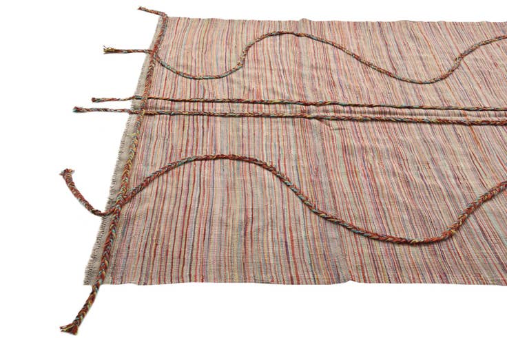 Detail image of 5' 2 x 8' 1 Hand Woven Kilim Modern Wool Rug