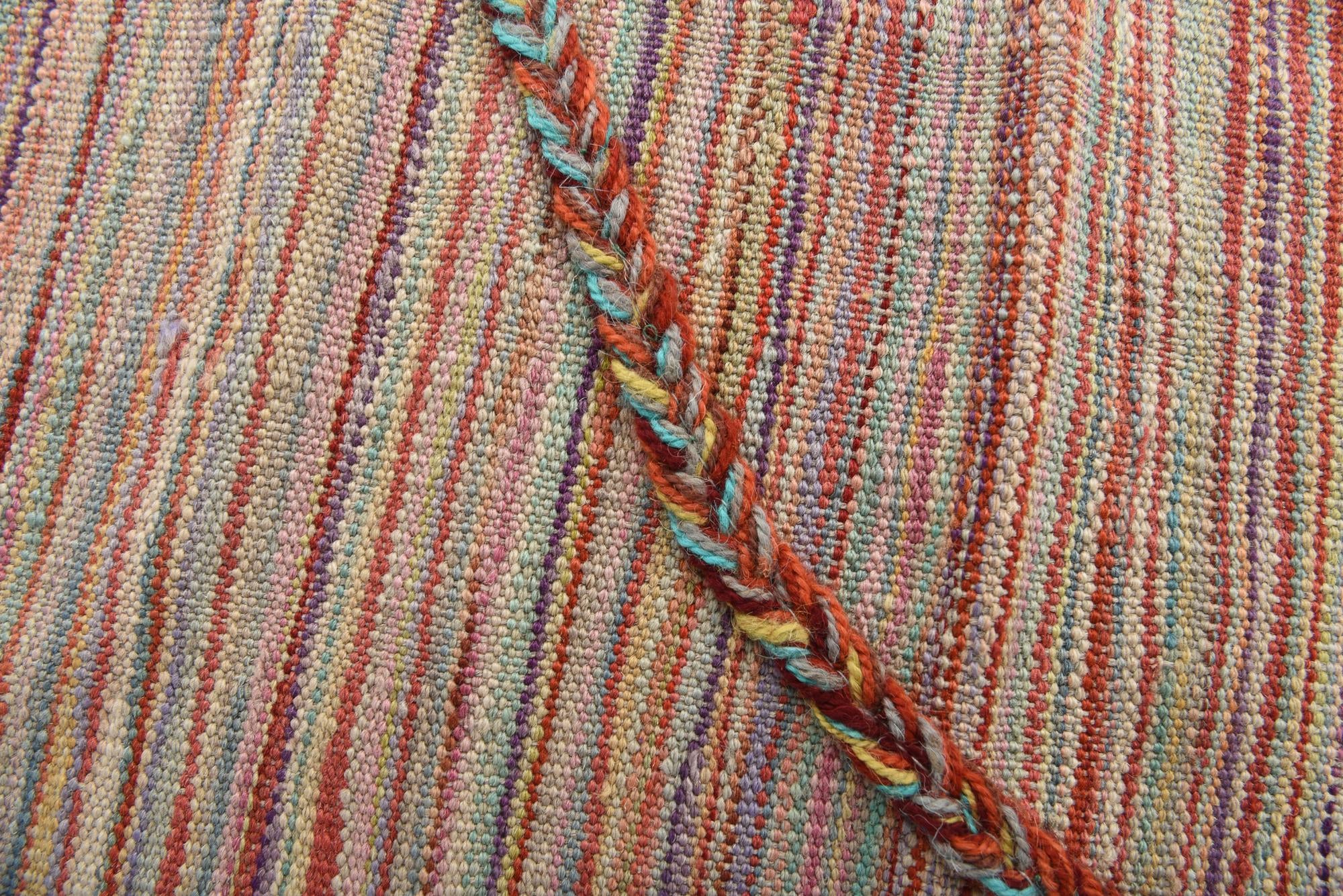 5' 2 x 8' 1 Hand Woven Kilim Modern Wool Rug