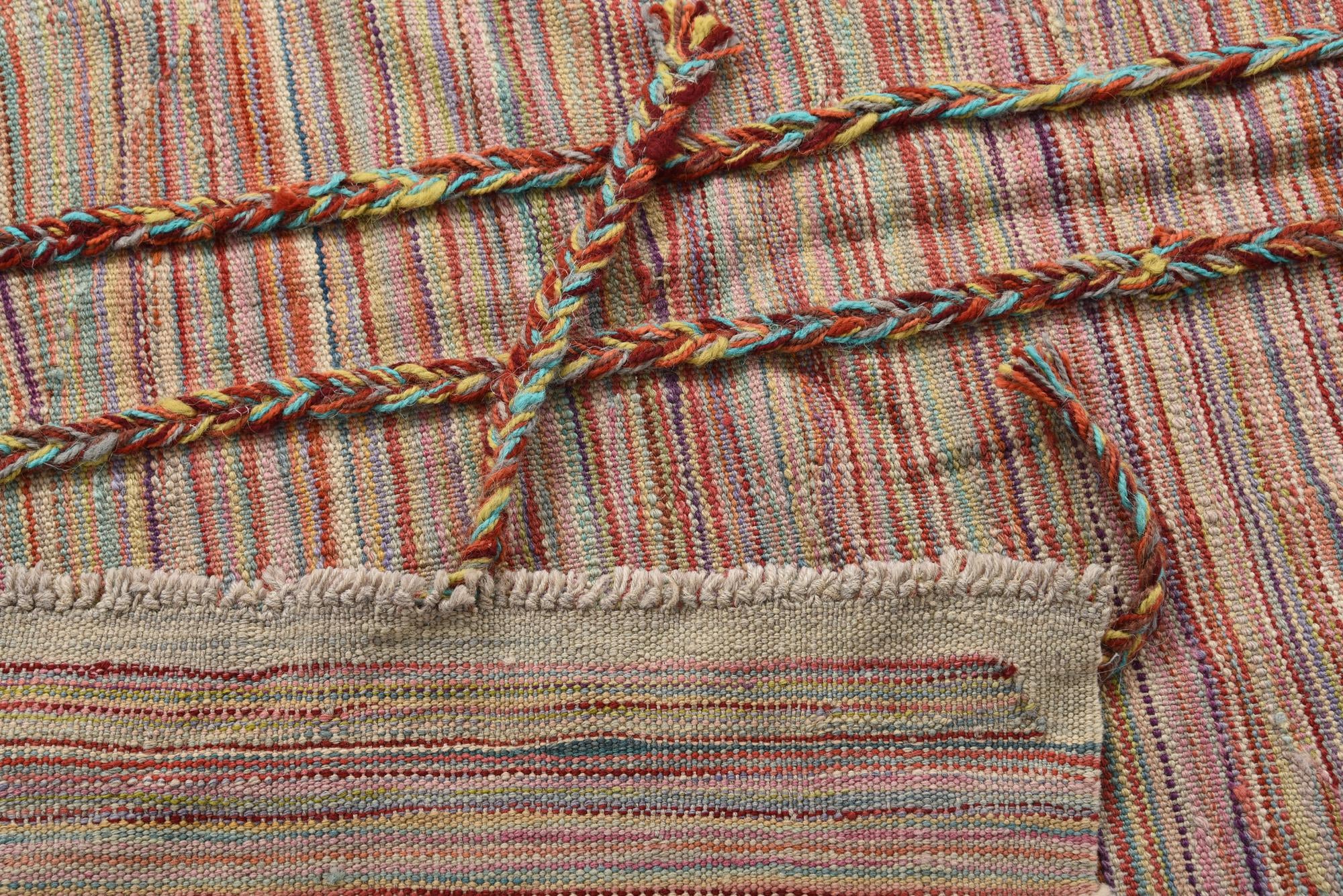 5' 2 x 8' 1 Hand Woven Kilim Modern Wool Rug
