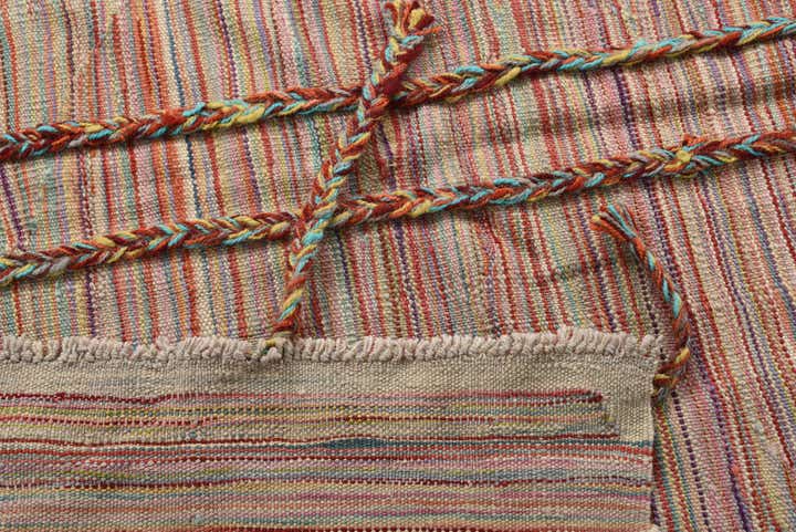 5' 2 x 8' 1 Hand Woven Kilim Modern Wool Rug