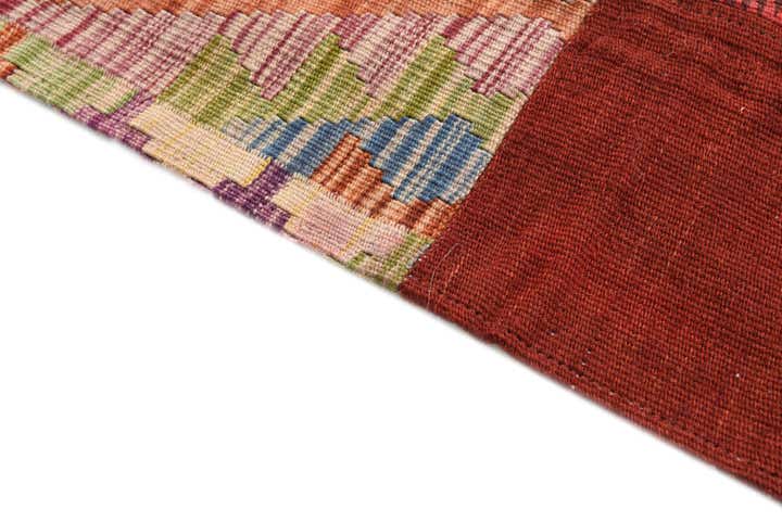 3' 6 x 5' 2 Hand Woven Kilim Patchwork Wool Rug