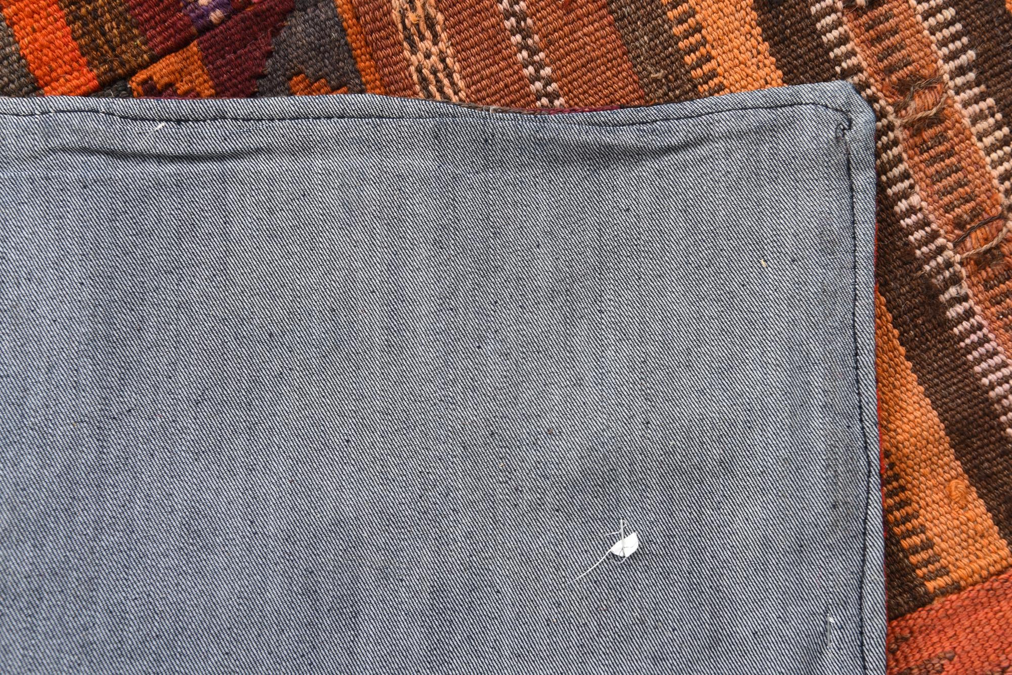 5' 1 x 6' 5 Hand Woven Kilim Patchwork Wool Rug