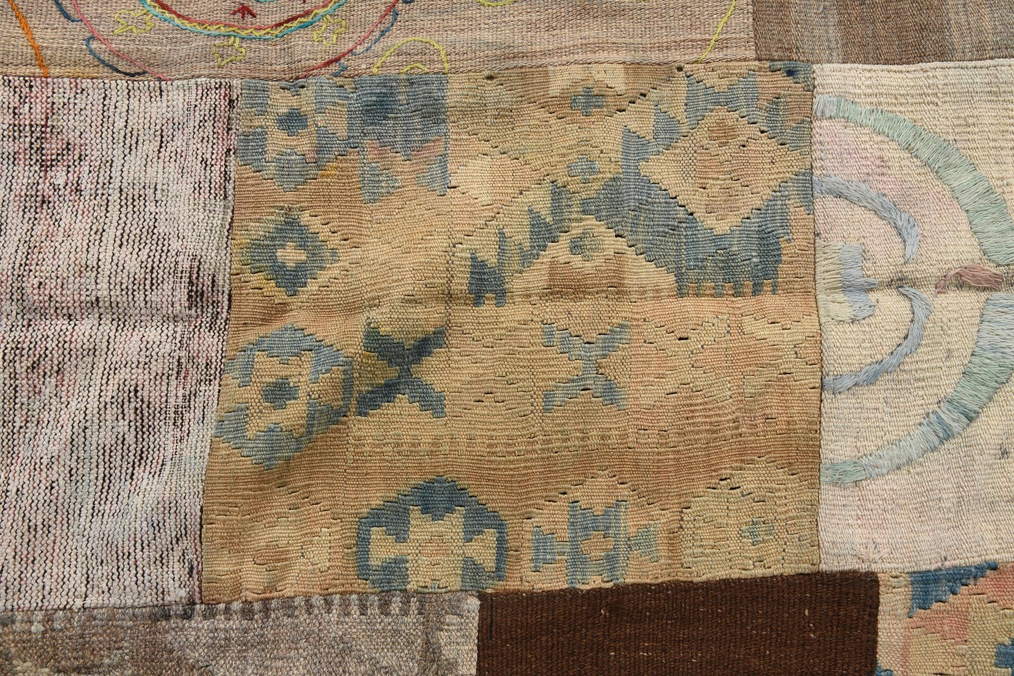 6' x 7' 8 Hand Woven Kilim Patchwork Wool Rug
