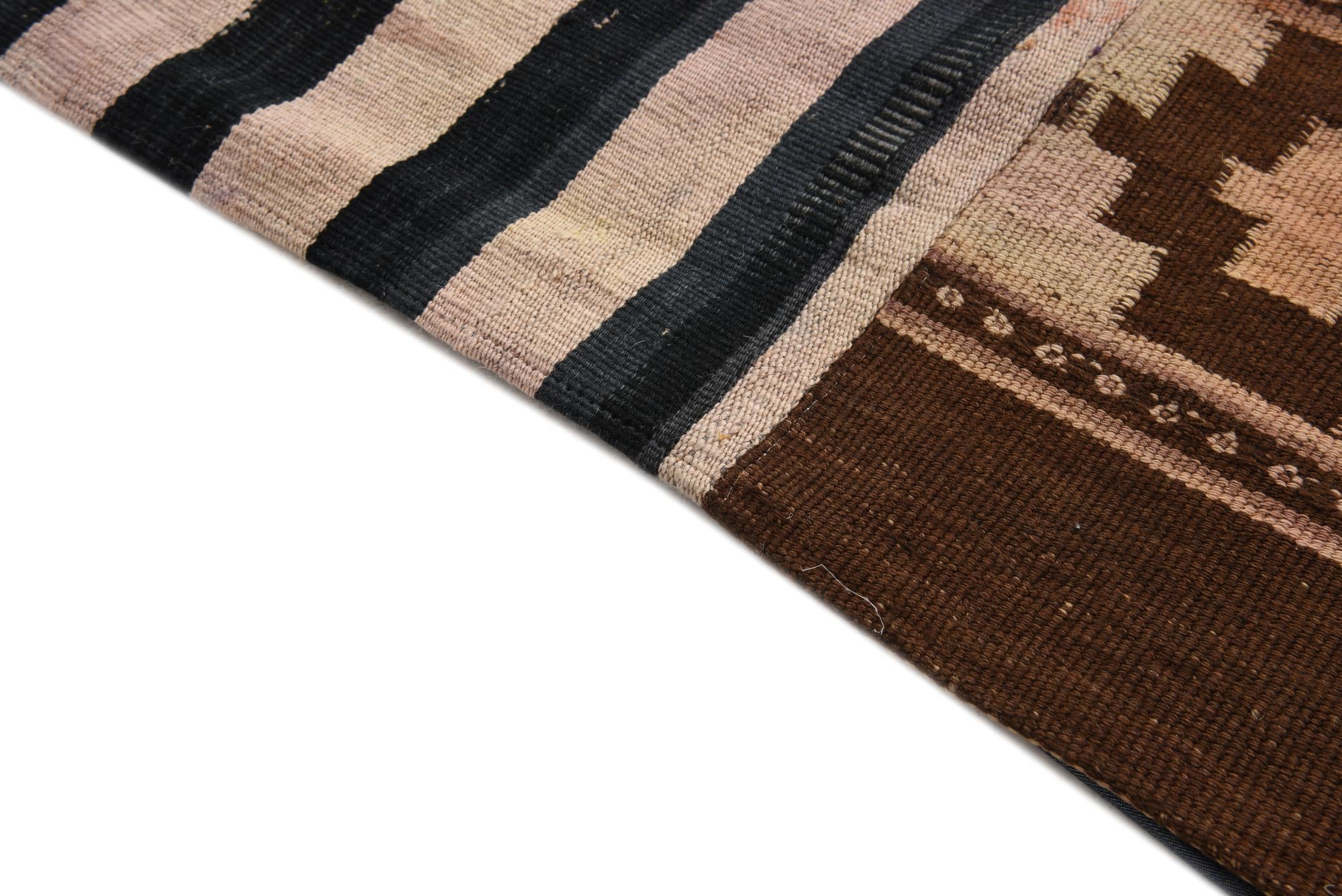 5' 4 x 7' 11 Hand Woven Kilim Patchwork Wool Rug